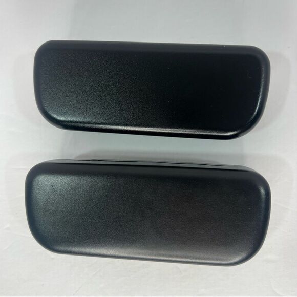 New! COACH Hard Case For Eyeglasses Black Leather Clam Shell Case Bundle of 2 - Picture 2 of 6